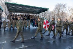 22.11.2024r. Udział uczniów kl. IIc w uroczystości wręczenia i poświęcenia sztandaru Batalionu Dowodzenia Wojsk Obrony Terytorialnej 5